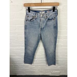 Re/Done Women's Mid-Rise Orignals Skinny Leg Cropped Jeans Denim Blue Size 25
